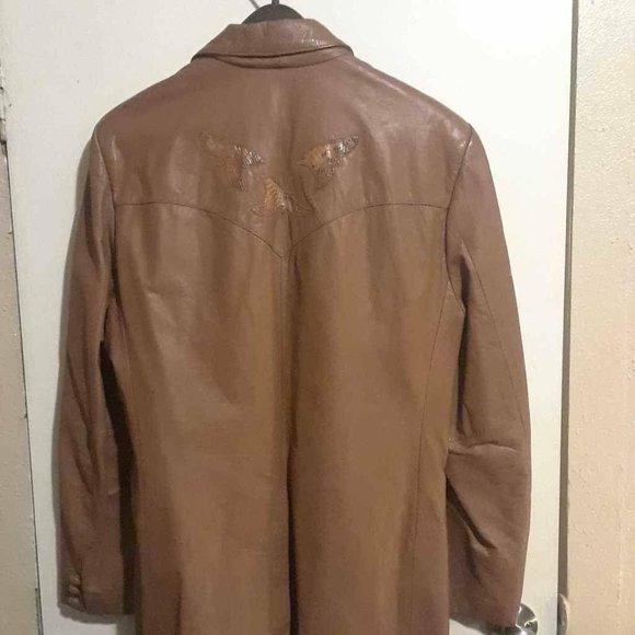 Pioneer Wear Mens Jacket Brown Cow Leather Water S - Picture 2 of 8